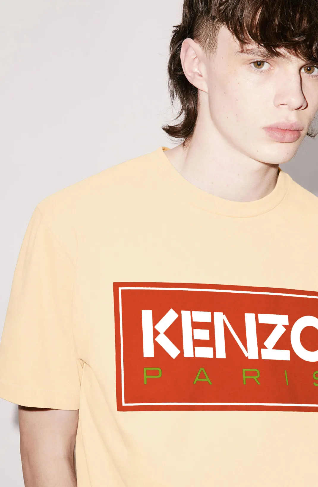 Kenzo (Kenzo) Chest Red Label KENZO PARIS T-SHIRT Color: Black White Apricot Red Size: M L XL XXL Three Standards Style Number: K 42